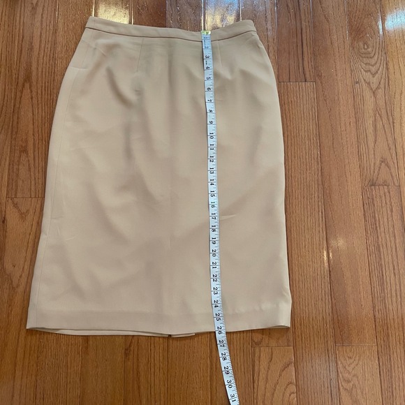 Kasper Women's Pant Suit‎ Set, Blazer, skirt and Wide Leg Trousers, Neutral Tan - Picture 13 of 16